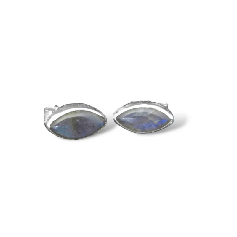 sterling silver and 10x5mm Labradorite earrings